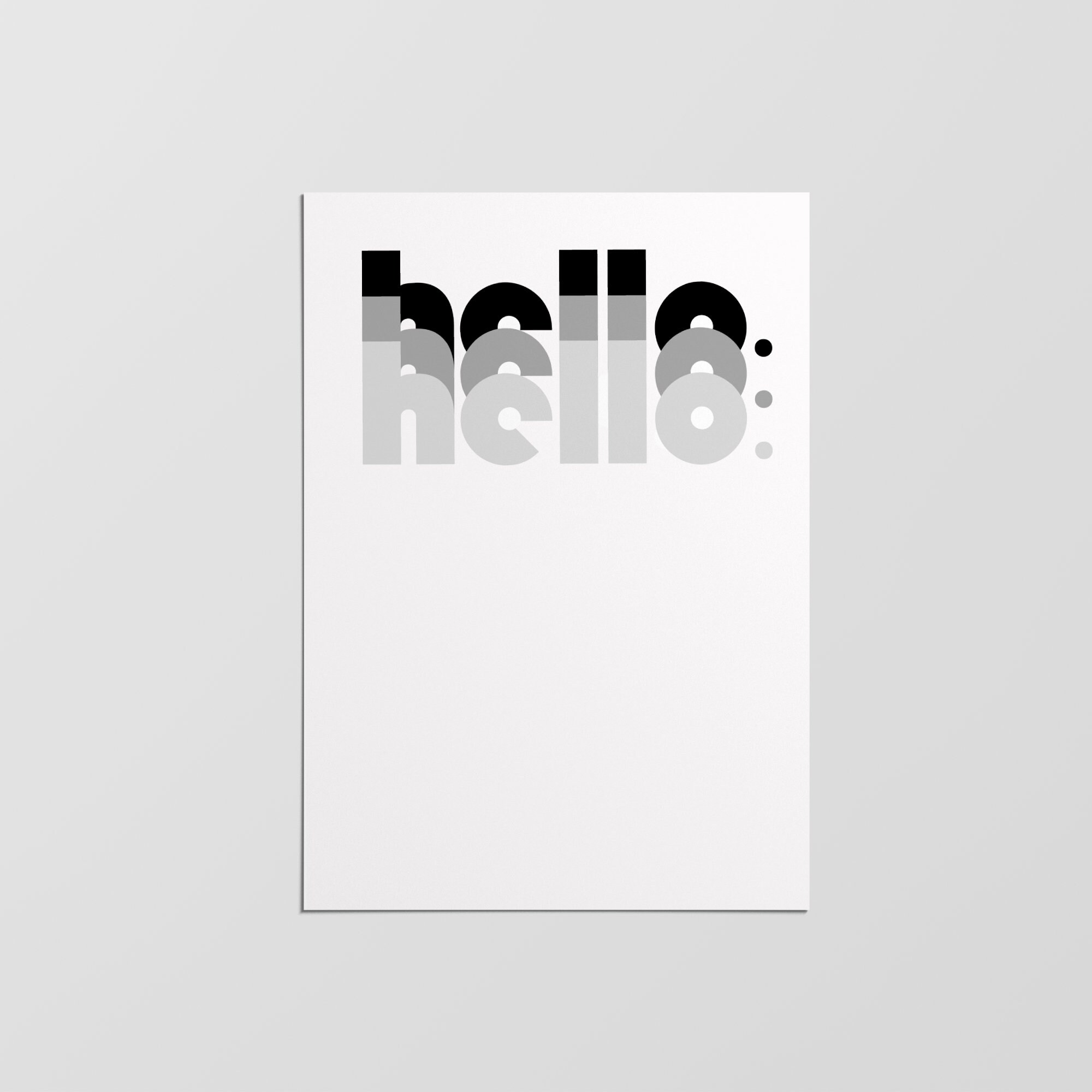 Hello Poster, Impression Minimaliste, Design Moderne, Décoration Intérieure, Art Mural, Murale, Impr