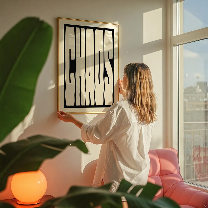Chaos Typography Art Print: Modern Home Decor image 8