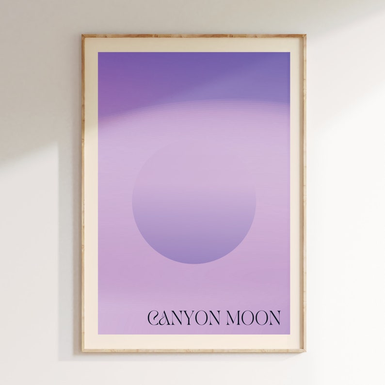 Inspired Music Print, Song Lyrics Print, Music Gift, Canyon Moon Unframed Indie Rock Art, Gig Poster, Wall Deco, Concert Poster 5