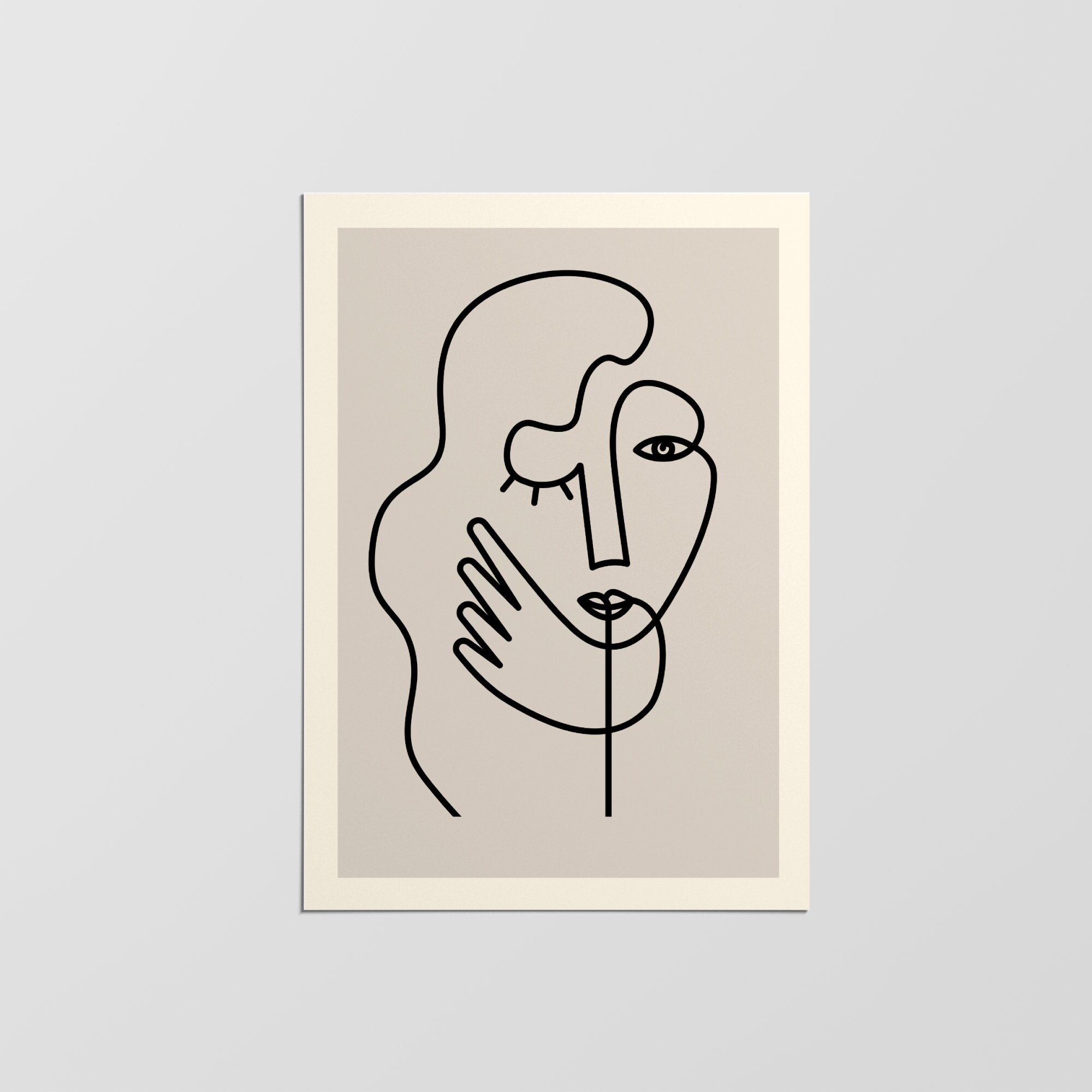 Impressions d'art Au Trait, Impression Mural Minimaliste, Art Trait Abstrait, Décor Mural, à Une Lig