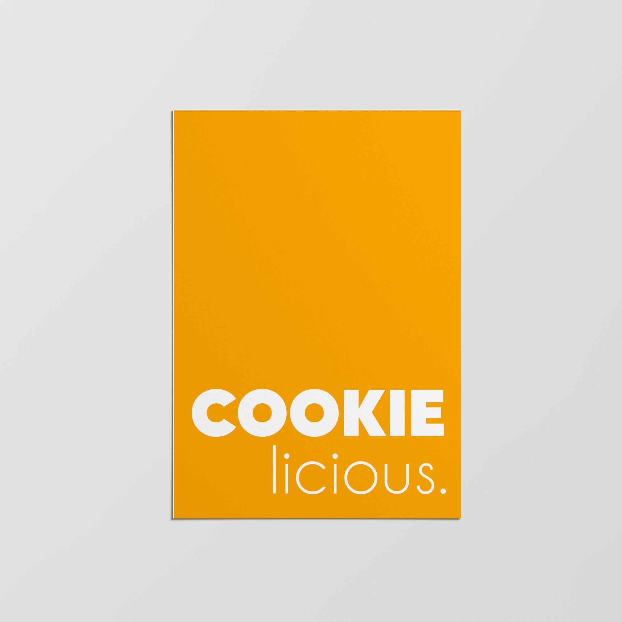 Cookielicious Wall Print, Minimalist Modern Home Decor, Art Di Diningroom Deco, Kitchen Typography, 
