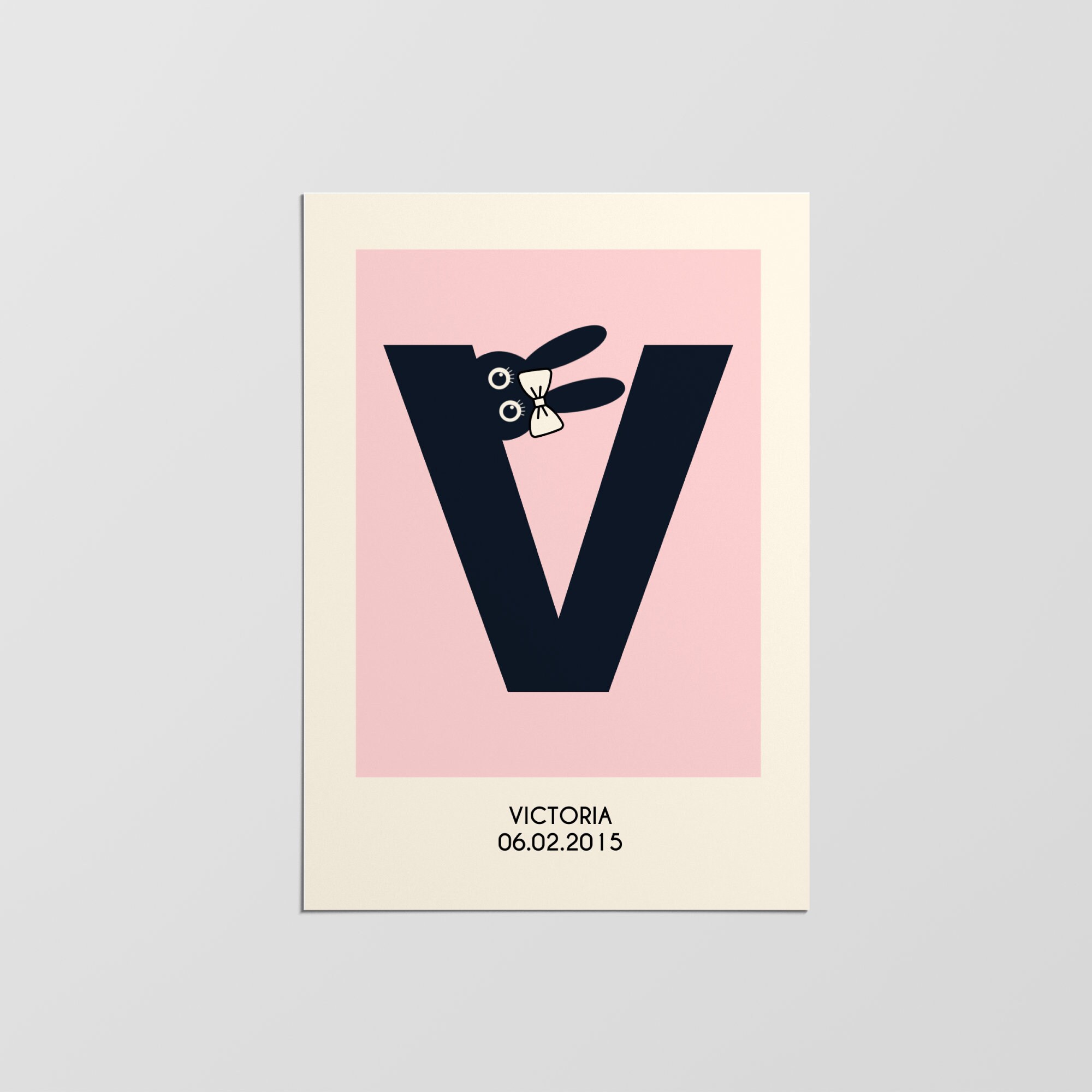 Impression Personnalisée Du Nom Initial de La Crèche, Impression Décor Pépinière, Art Mural Personna