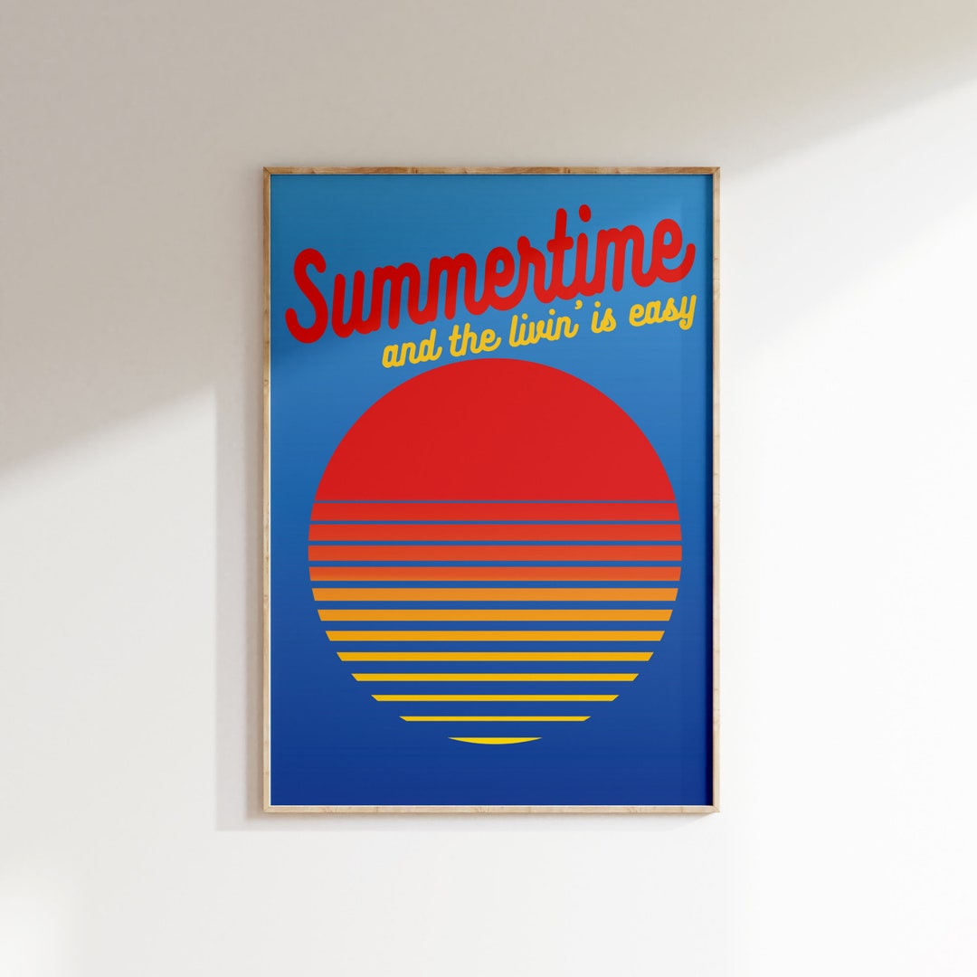 Music Inspired Prints Summertime Lyrics Print Retro Music - Etsy
