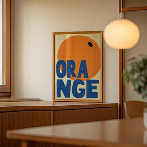 Orange Fruit Print: Maximalist Kitchen Wall Art image 4