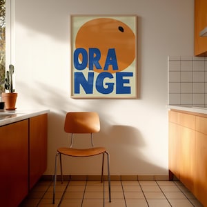 Orange Fruit Print: Maximalist Kitchen Wall Art image 9