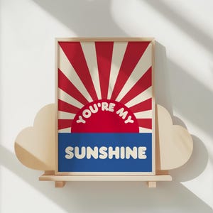 Sunshine Colorful Print for Kids Wall Art Nursery Poster Kids Room Art Decor Baby Shower Decor Gift for Kids Playroom Decor Quote Wall Art