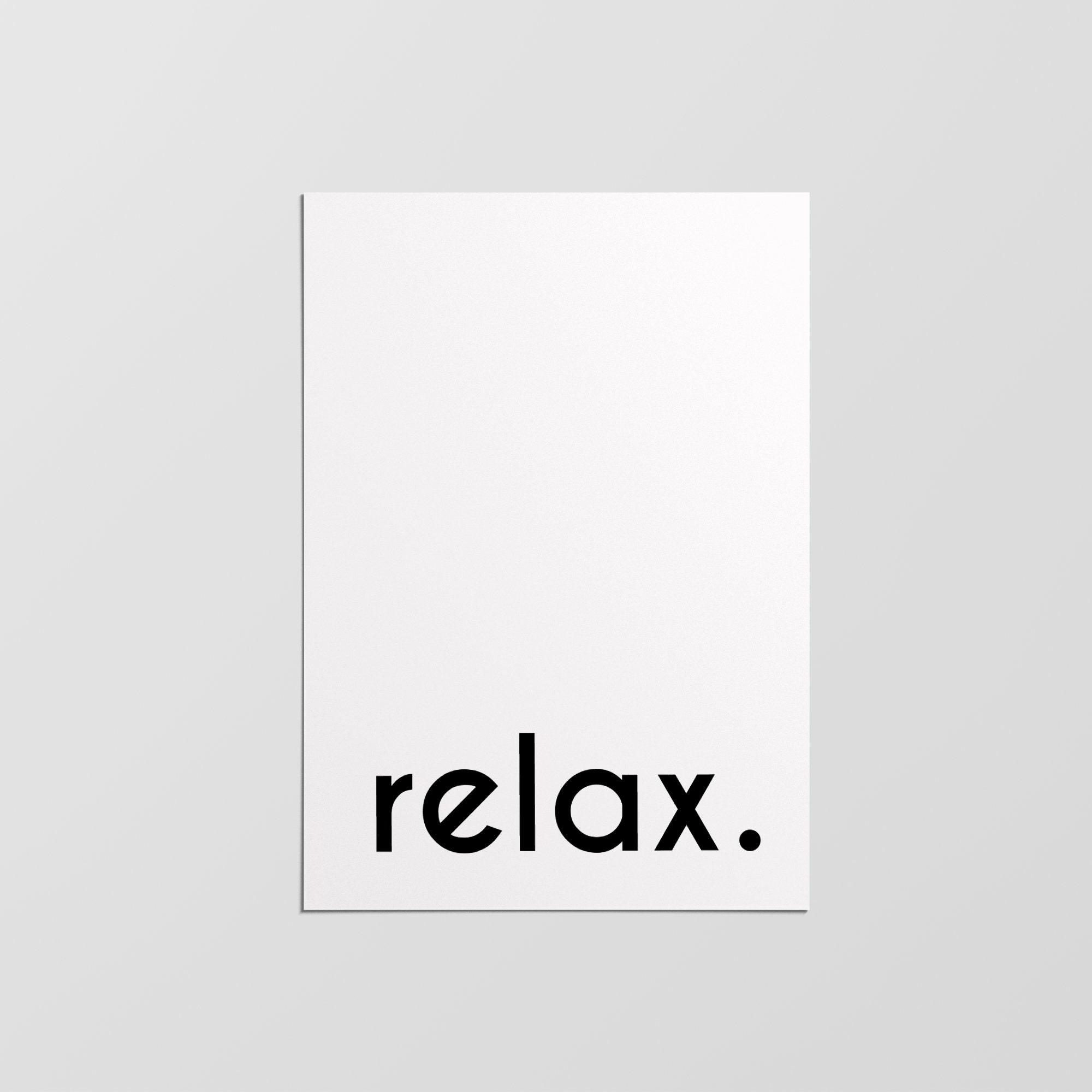 Affiche Relax, Impression Minimaliste, Design Moderne, Décoration Intérieure, Art Mural, Murale, Imp