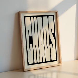 Chaos Typography Art Print: Modern Home Decor image 5