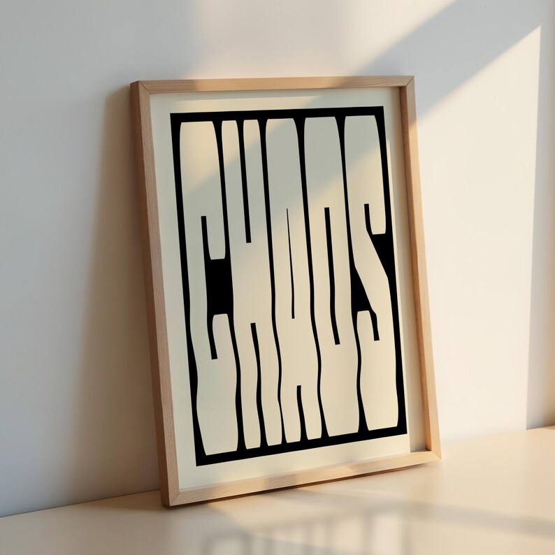 Chaos Typography Art Print: Modern Home Decor image 5