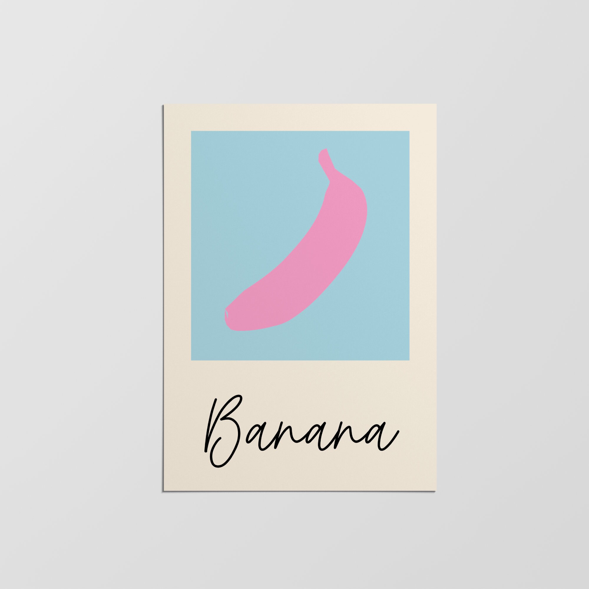 Affiche de Fruits, Impression Banane, Banane, Minimaliste, Design Moderne, Décoration Intérieure, d'