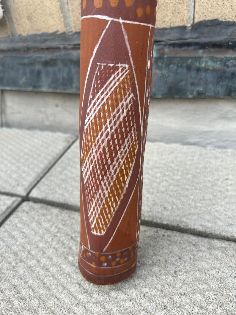 Vintage Possibly Australian Aboriginal Painted Didgeridoo Etsy