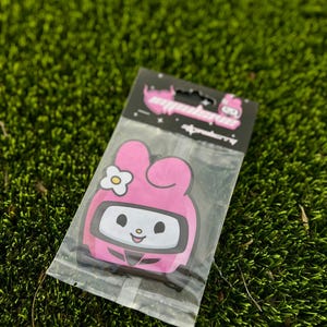Racer Pink Bunny Air Freshener // JDM Decor, Car Accessories, Sanrio Gift, Anime Air Freshener
