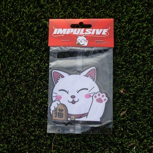 Lucky Cat Air Freshener // JDM Decor, Car Accessories, Asian Gift, Anime Air Freshener