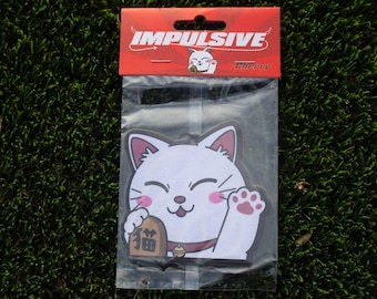 Lucky Cat Air Freshener // JDM Decor, Car Accessories, Asian Gift, Anime Air Freshener