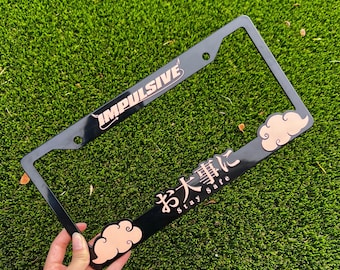 PEACH Stay Safe License Plate Frame