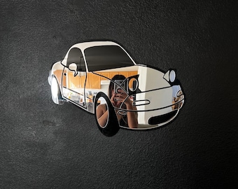 Miata Wall Decor, Mazda MX5 Car Wall Art, JDM Garage Room Piece, Car Enthusiast Room Decor, Miata Gift for Car Lovers, Automotive Wall Piece