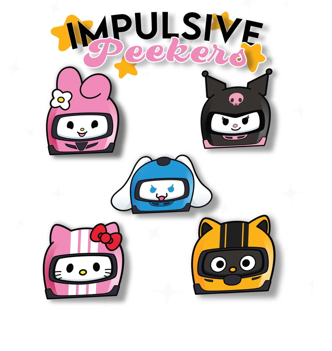 Racer Sanrio Peeker Pack 5 // Anime Car Accessories,sanrio Characters