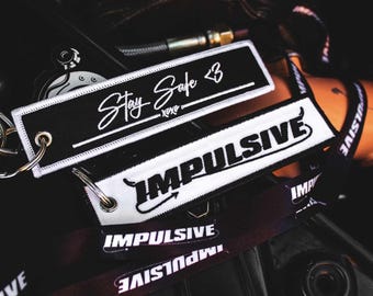 Stay Safe Jet Tags | JDM Decor, Car Accessories, Couples Gift, Anime Keychain, Asian Keyring