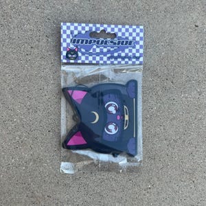 Luna Cat Air Freshener // Anime Car Accessories, Sailor Moon Merch, Car Decor, JDM Freshener