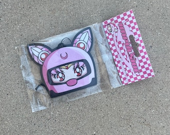 Ambientador Chibi Racer // Decoración JDM, Accesorios para coche, Regalo marinero, Ambientador de anime