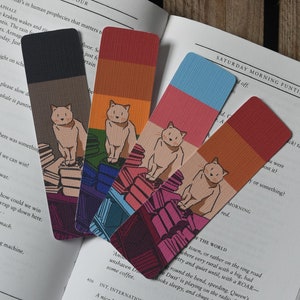 Cat with Books Pride Bookmark