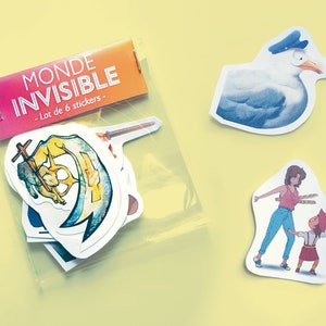Stickers & cartes postales "MONDE INVISIBLE"