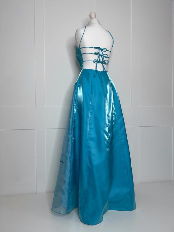 Vintage Prom Dress, Retro Graduation, 1990s Blue Beaded Organza, Evening,  Formal, Party, Ball, Cruise Black Tie Special Occasion Dress UK 8 - Etsy  Israel