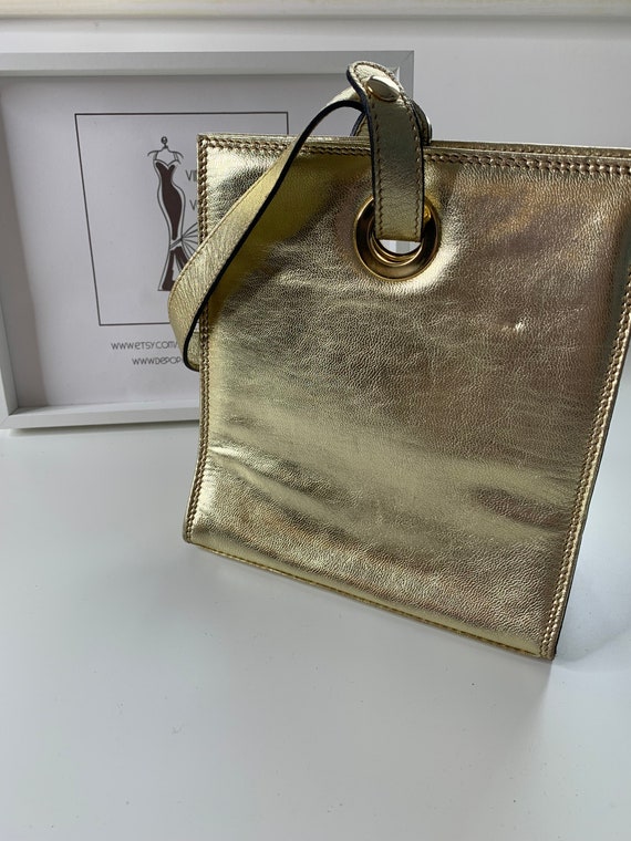 Vintage Vivaldi gold evening bag, prom, party, ba… - image 1