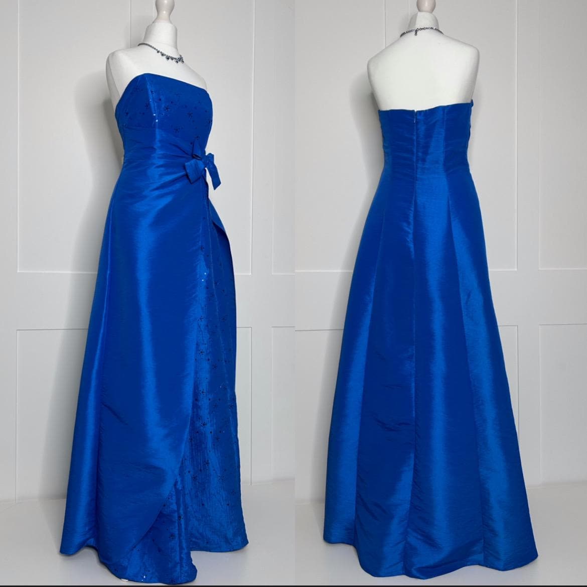 Vintage prom dress, retro graduation, 1990s blue strapless, evening, formal, party, ball, cruise, Black tie, special occasion dress Uk 8 Vintage prom dress, retro graduation, 1990s blue strapless, evening, formal, party, ball, cruise, Black tie, special occasion dress Uk 8