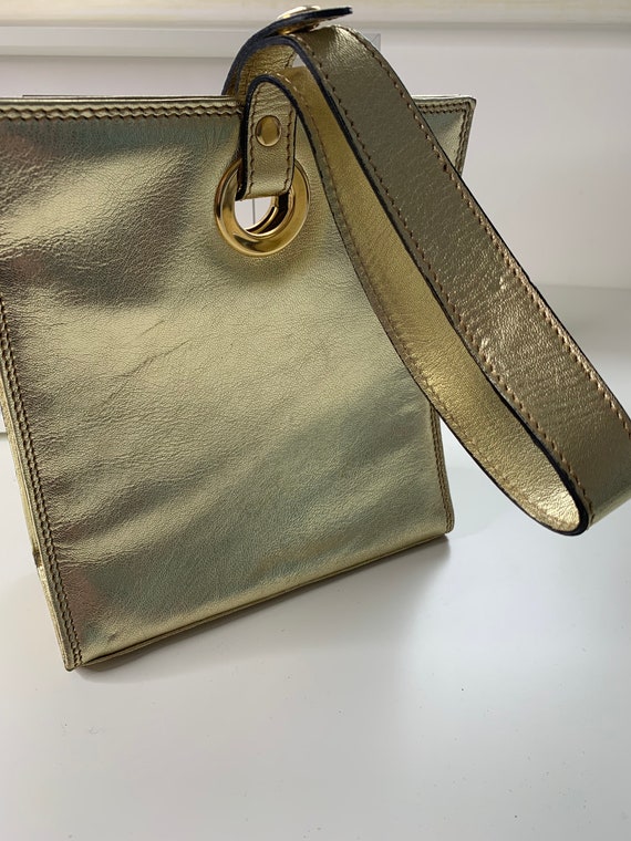 Vintage Vivaldi gold evening bag, prom, party, ba… - image 2