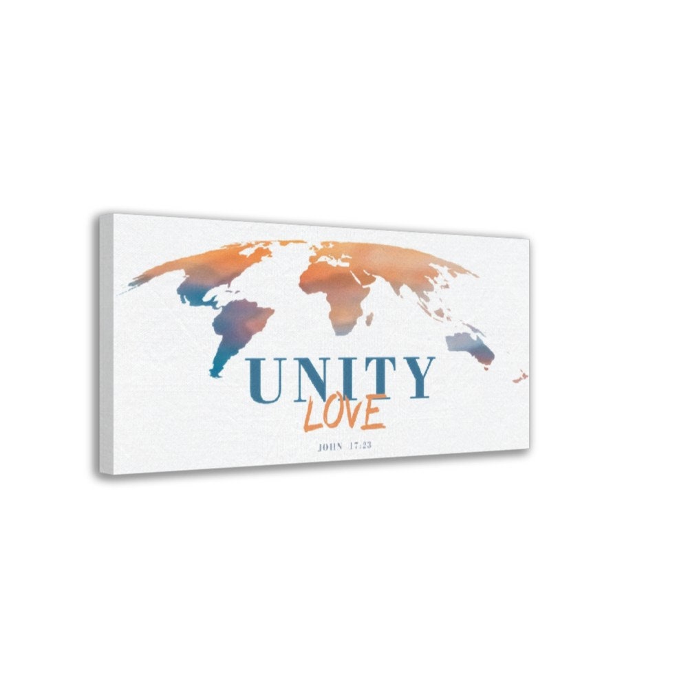 Unity Respect Love Scripture Inspiration, Unity, Love, Scripture, John 17:23, Wall Décor, Canvas ...