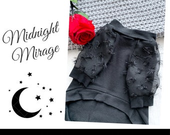 Midnight | dog shirt with see-through sleeves