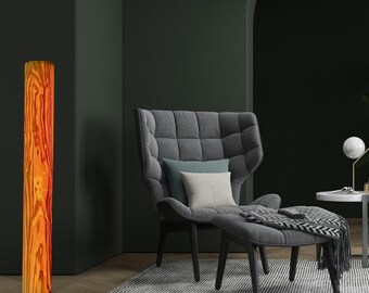 Floor lamp real wood olive