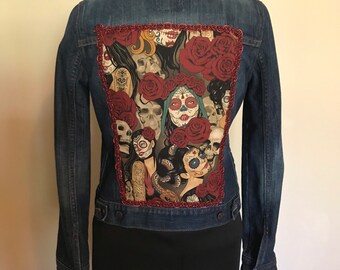 Skull Denim Jacket - Etsy