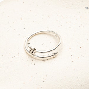 Cia arrow ring made of 925 sterling silver, adjustable ring, women's real silver jewelry, boho, vintage, statement ring, stacking ring