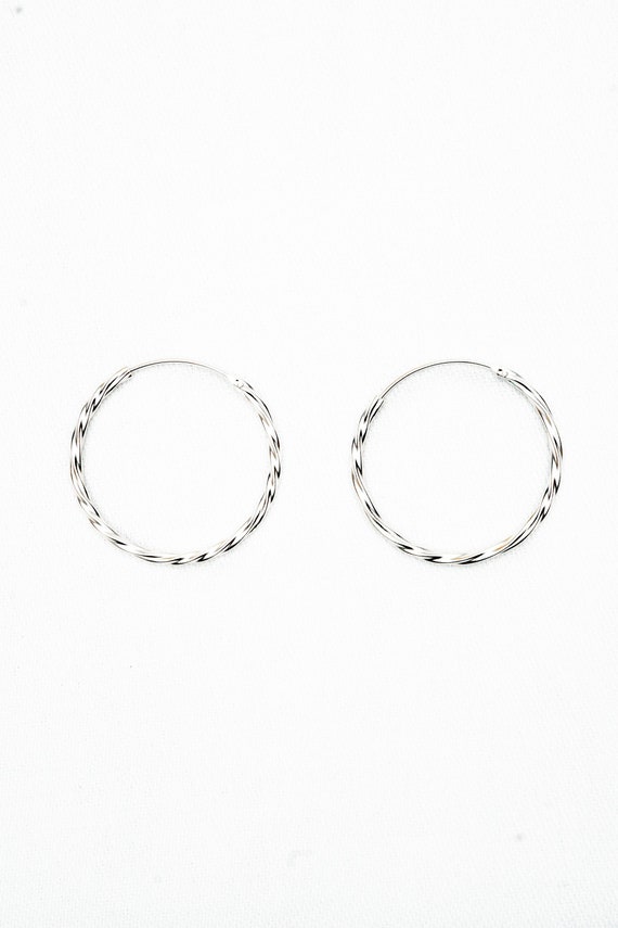 Zanna Turned Hoops Ø35mm Minimalist Earrings Made of 925 Etsy