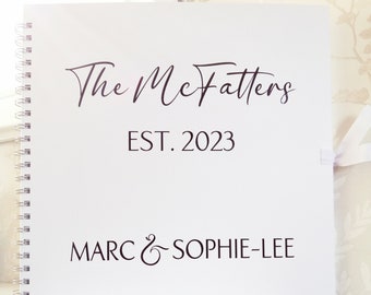 Personalised Vinyl Decal Sticker For Modern DIY Wedding Book Gift, Guest Book Album