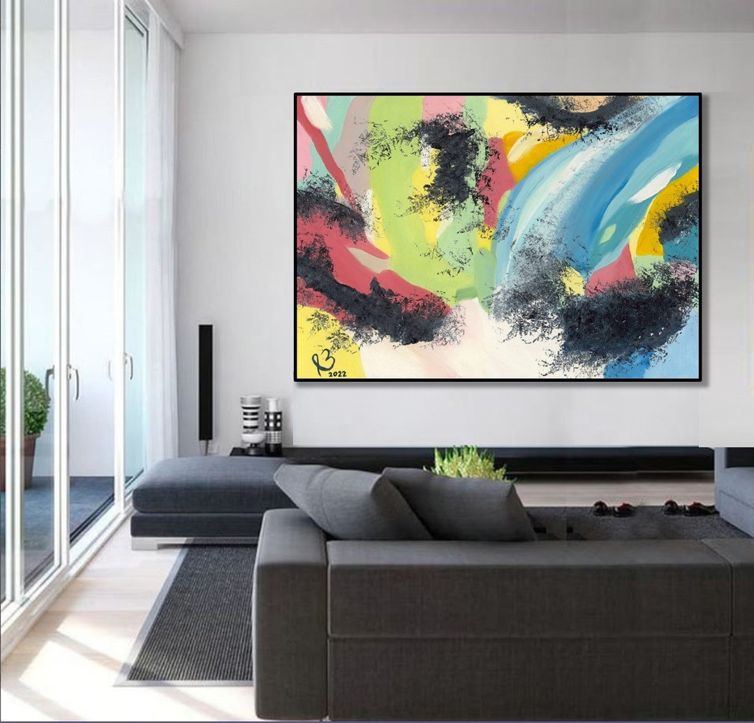 Abstract Storm Art – Large Format Canvas Print – Moody Abstract ...