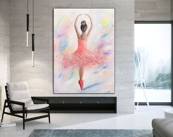Ballerina Canvas Print: Elegant Pink Ballet Wall Art