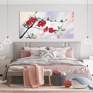 Cherry Blossom Canvas Print: Japanese Floral Wall Art