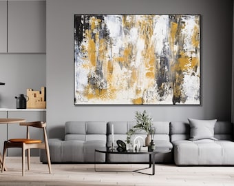 ゴールド×黒×シルバー　モダン現代抽象画アート絵画*油絵 120cmキャンバス ゴールド×黒×シルバー モダン現代抽象画アート絵画*油絵 120cm