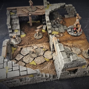 Modular Dungeon Ruins Set – Handcrafted 3D Terrain for 28mm RPGs & Wargames