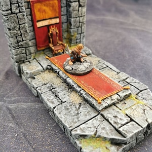 Mini Diorama – Throne Room 28mm – Handcrafted Dungeon Terrain for HeroQuest & RPGs