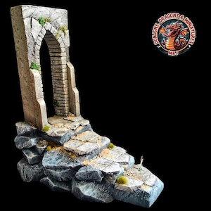 Mini Diorama – Dungeon Grand Gate for RPGs & Wargames