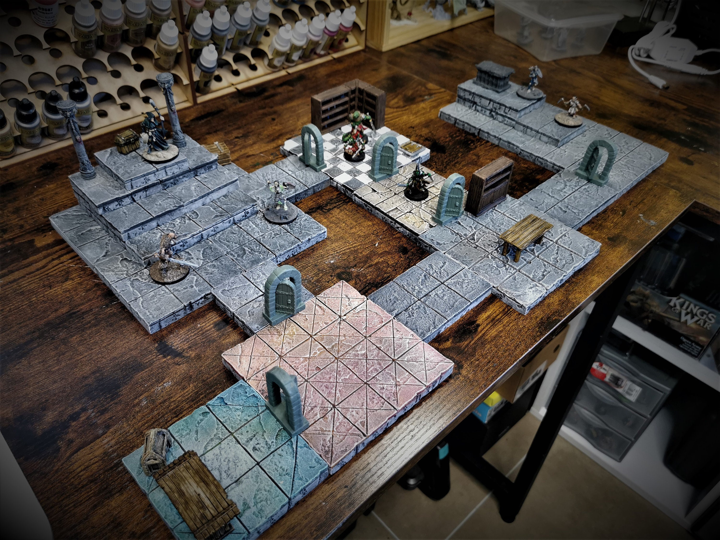 Building Basic 3in XPS foam Dungeon gaming Tiles for Dungeons