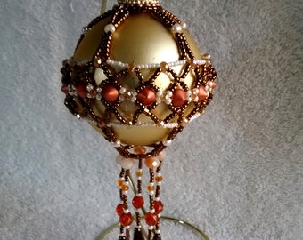 One of A Kind Beaded Christmas Ornament