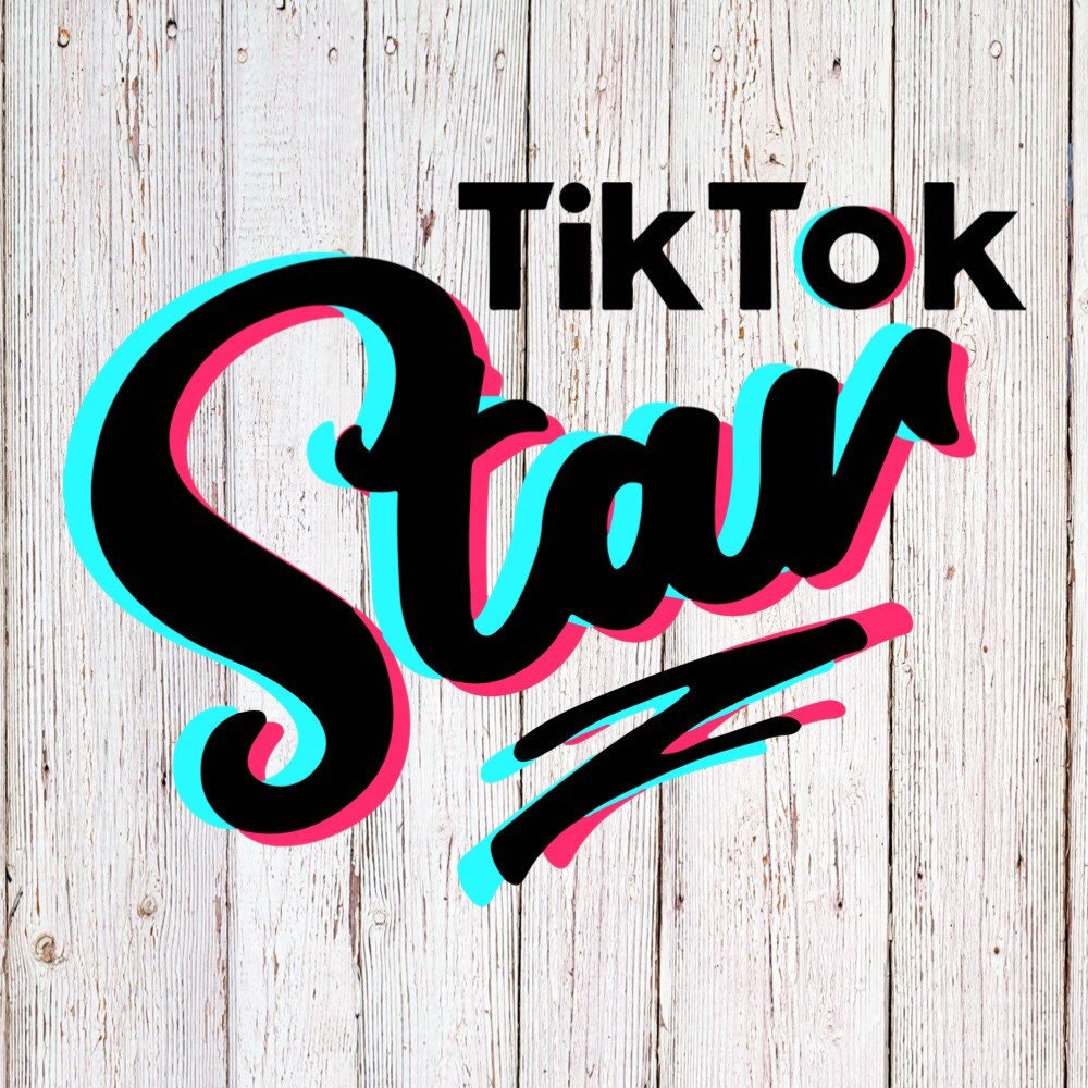 Tiktok Star SVG PNG Instant Download