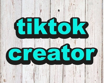 TikTok Creator SVG / PNG / Download istantaneo
