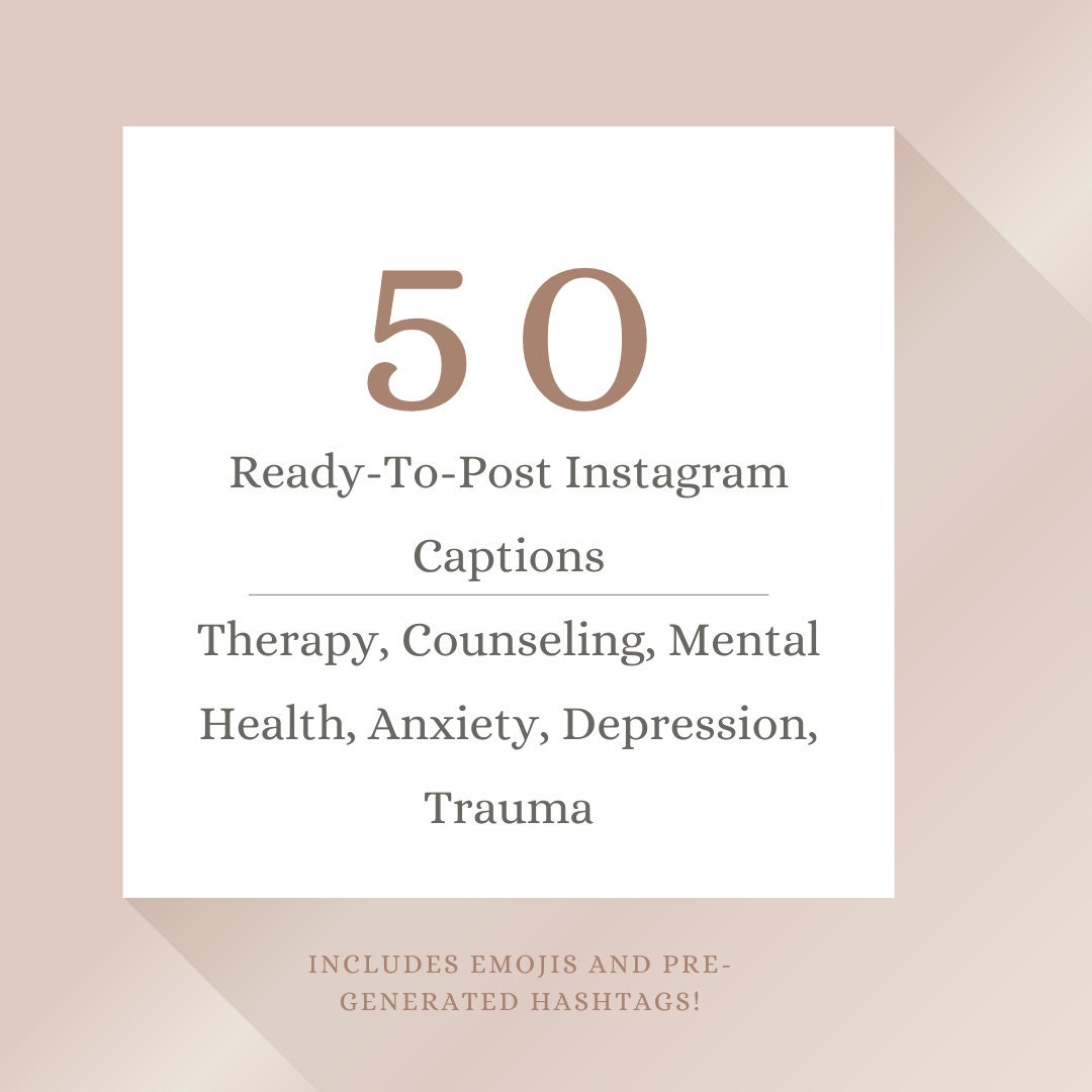 50 Readytopost Instagram Captions Therapy, Counseling, Mental Health
