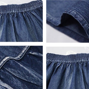 Summer Boho Denim Skirt Blue Denim Vintage Cotton Skirt - Etsy